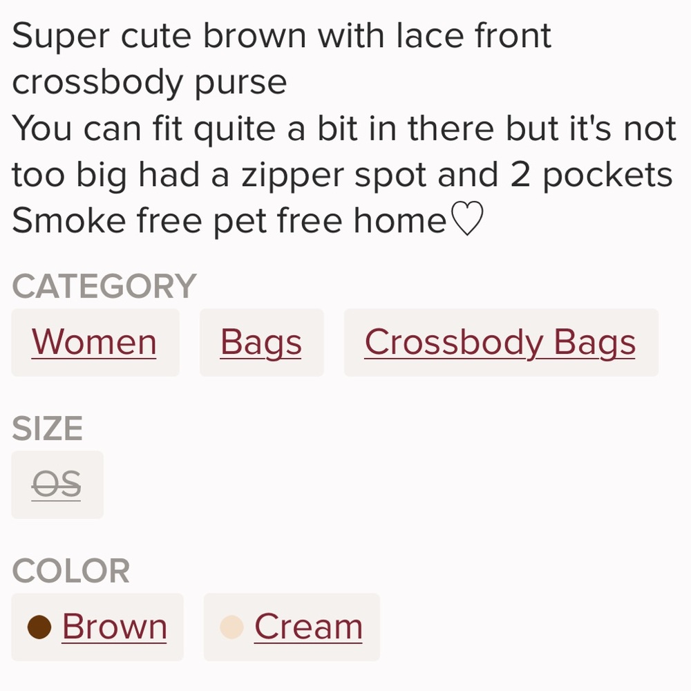 💔SOLD!  CROCHET CROSSBODY PURSE - Picture 4 of 4